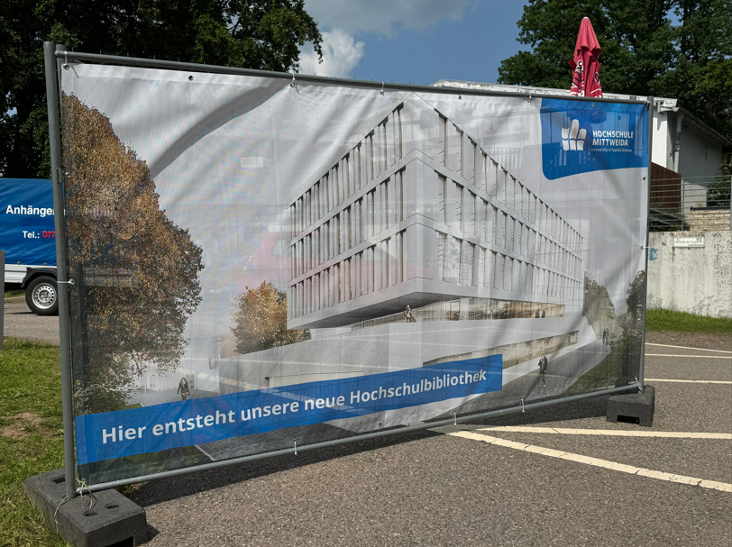 Banner der zukünftigen Bibliothek